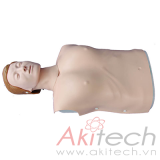 mô hình hồi sức tim phổi điện tử nửa cơ thể người (Nữ), mô hình điều dưỡng, mô hình giảng dạy, mô hình giảng dạy y khoa, XC-404B, an kim, akitech